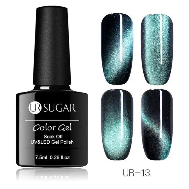 5D Cat Eye UV Gel 13 Ur Sugar 9D Хамелеон для использования с магнитом Гель-лак для ногтей широкий эффект кошачий глаз УФ-гель лак лазер дизайн ногтей гель замочить от УФ светодиодный Гель-лак - Цвет: 5D Cat Eye UV Gel 13