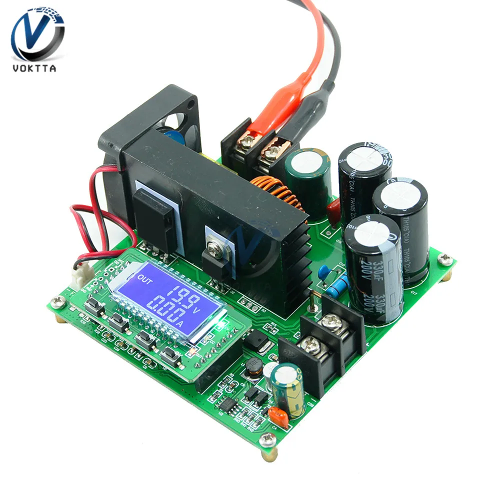 BST900W DC-DC Boost ЖК-дисплей Повышающий Модуль питания 8-60 В до 10-120 трансформатор