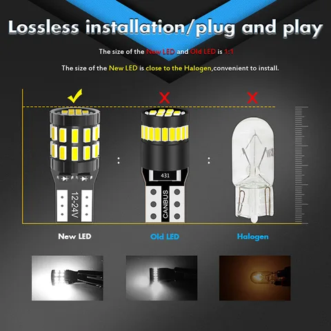 2 шт. T10 W5W Светодиодная лампа Canbus 194 168 Без ошибок 30SMD 3014 Белый Синий Красный Желтый Светодиодный Внутренний Парковочный Свет Для чтения Карта Купольный Свет