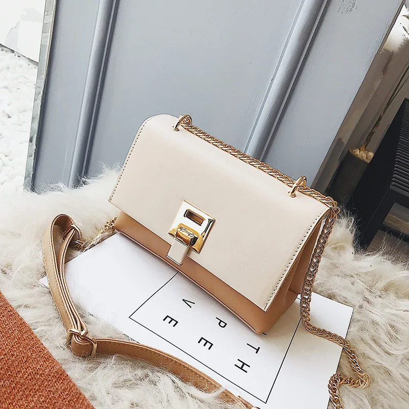 

Ladies Small Square Bag 2020 New Women's Bag Pu Leather Solid Color Messenger Bag Personality Female Bag Fashion Shoulder Bag