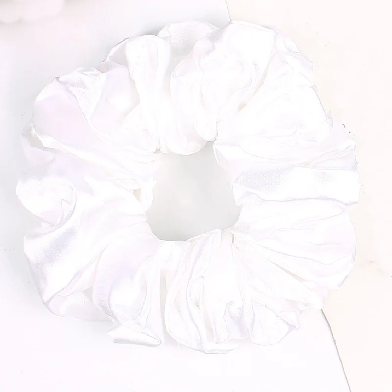 1 шт. модные однотонные атласные резинки для волос девочек и женщин эластичные