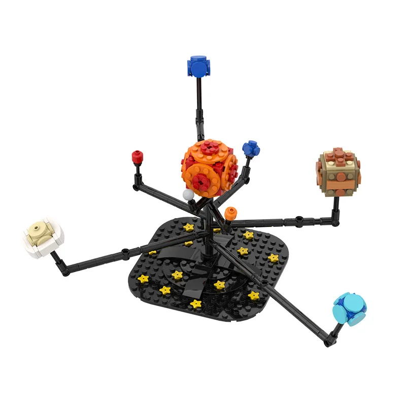 

Diybuildmoc creative design 8 planet satellite building block toys