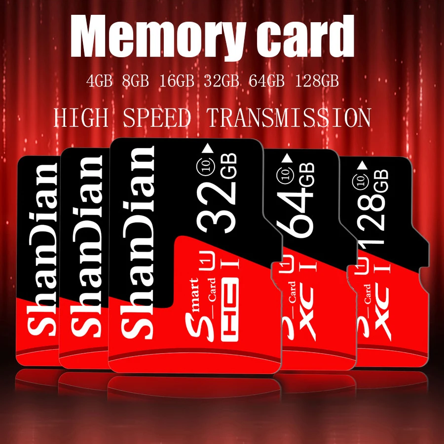 

SHANDIAN Memory Card 256GB Micro sd card 512GB flash card 128GB Memory Microsd TF/SD Card 64GB Gifts 32GB 16GB Class10 UHS-1
