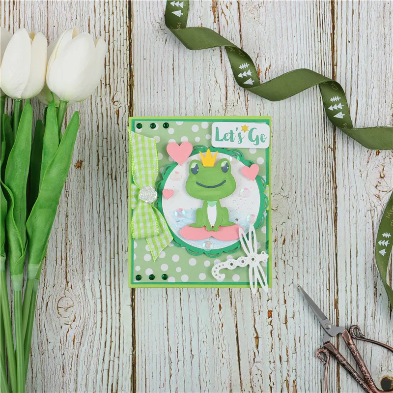 Металлические штампы Eastshape в виде лягушки новинка лотос лист любовь принц