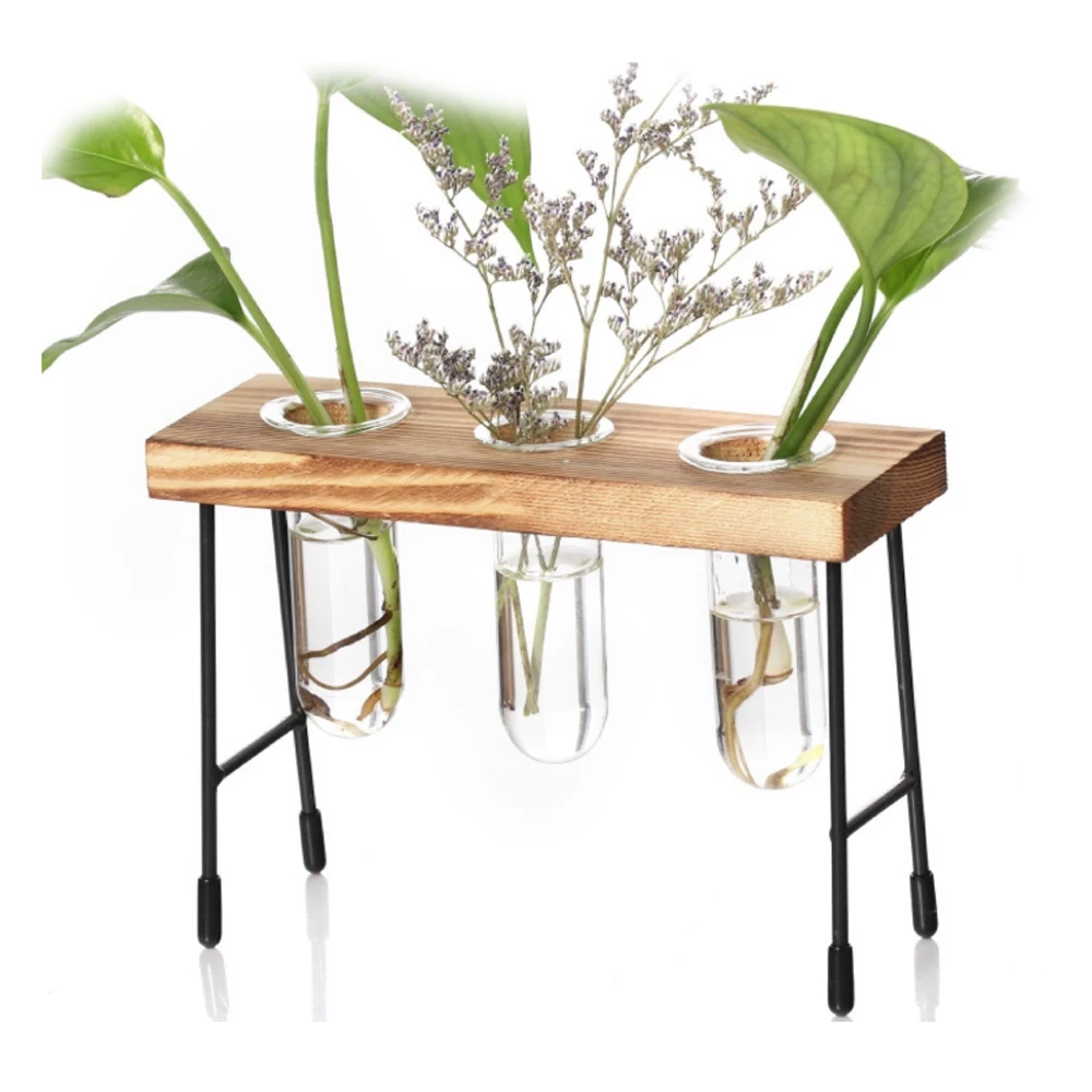 Стеклянная прозрачная ваза для цветов и растений горшка гидропонный Террариум