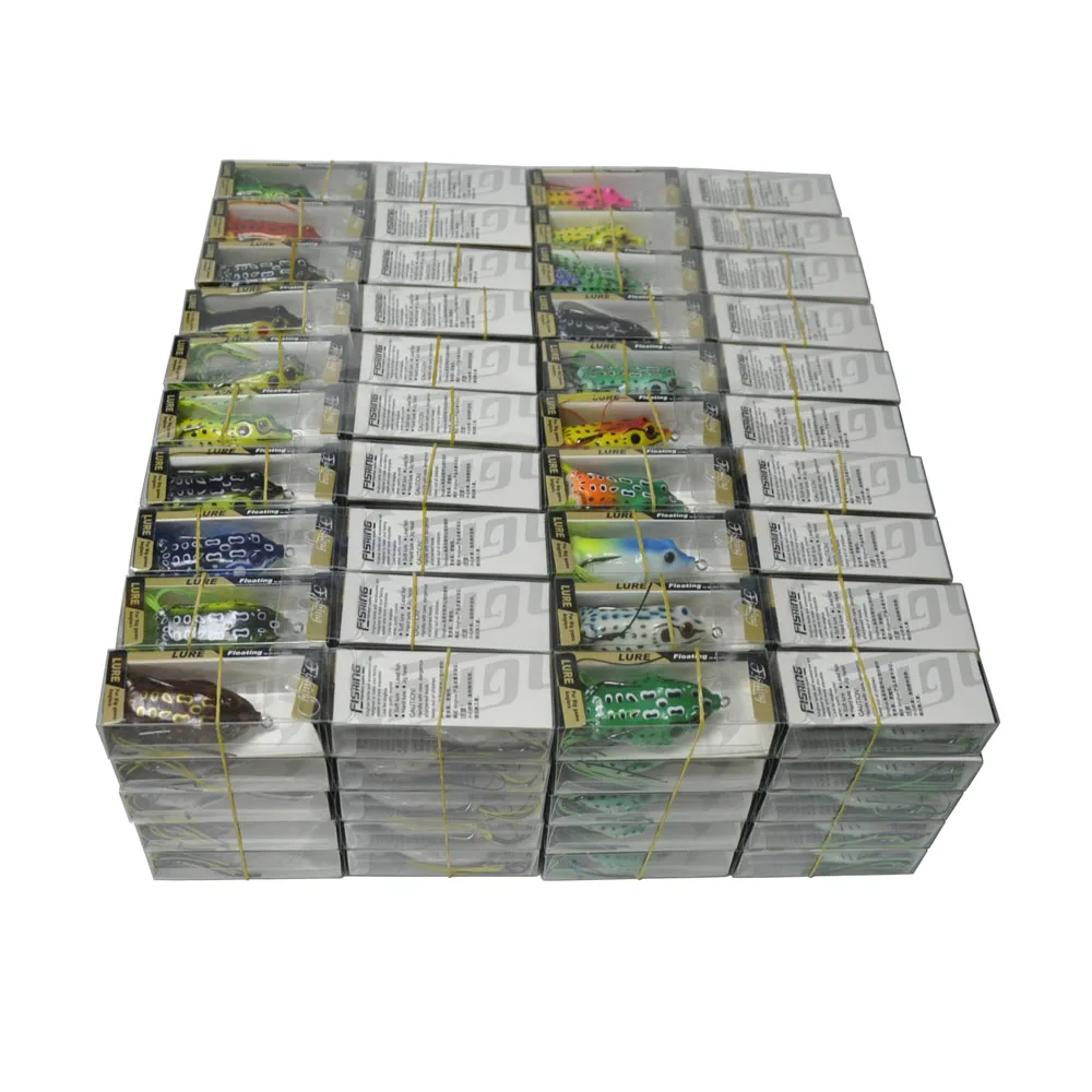 

Wholesale Lots of 200pcs 5.5cm 14g Rubber Frogs Fishing Lures Soft Float Baits With Retail Box