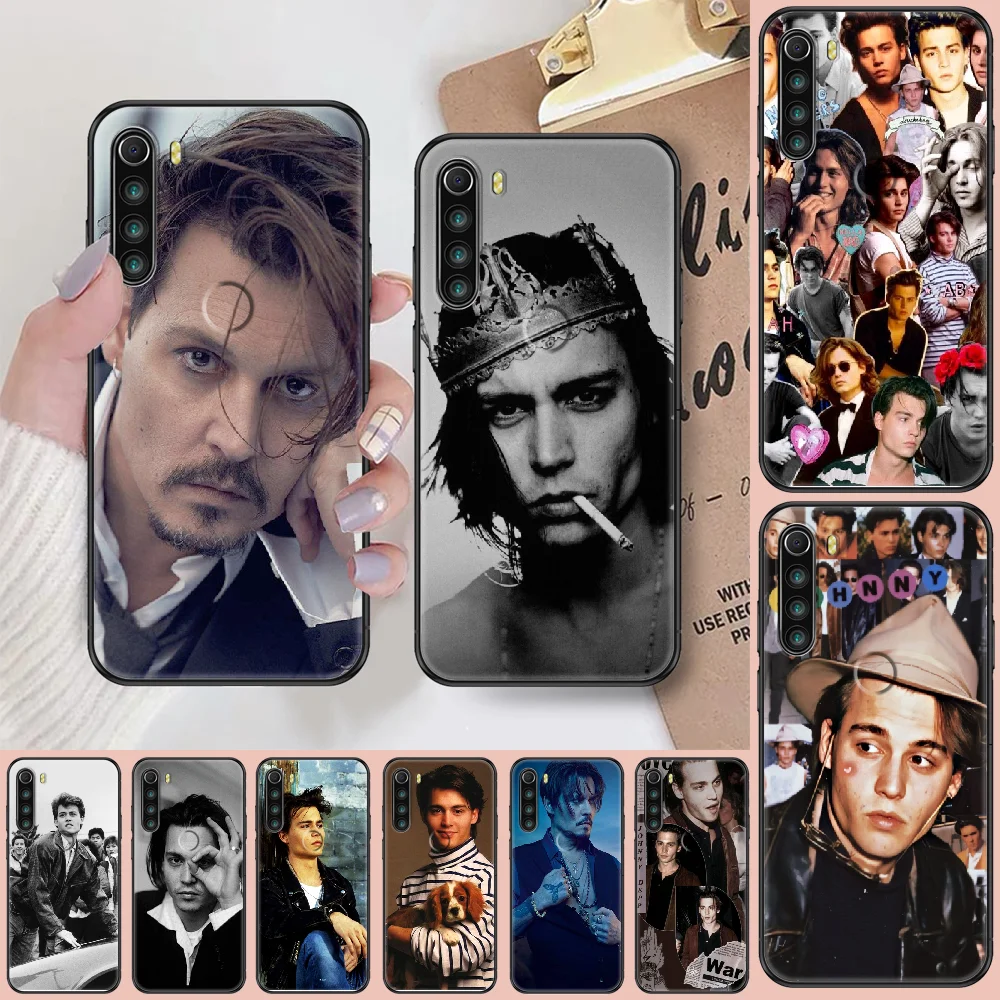 Джонни Деппом чехол для телефона Xiaomi Redmi Note 7 7A 8 8T 9 9A 9S 10 K30 Pro Ultra черный тренд coque
