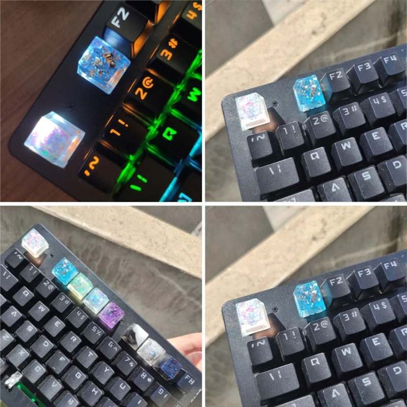 

Handmade Customized OEM R4 Profile Resin Keycap Keyboard RGB Translucent Keycap