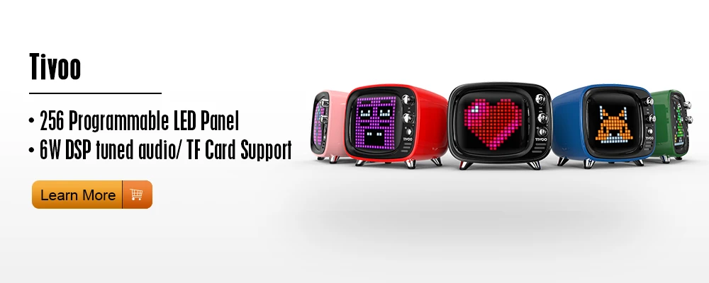 Divoom Tivoo Max Pixel Art Bluetooth беспроводной динамик с 2,1 аудио системой 40 Вт Выход тяжелый бас приложение управление для IOS и Android