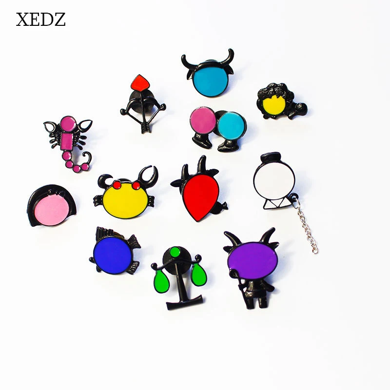 Эмалированная брошь XEDZ с изображением двенадцати созвездий значок символа |