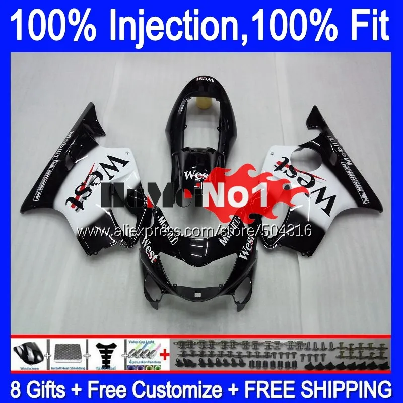 

Корпус инжектора для HONDA CBR600 CBR 600 F4i 600F4i 154MC.99 CBR600F4i 04 05 06 07 600CC 2004 2005 2006 2007 обтекатель черный Западный