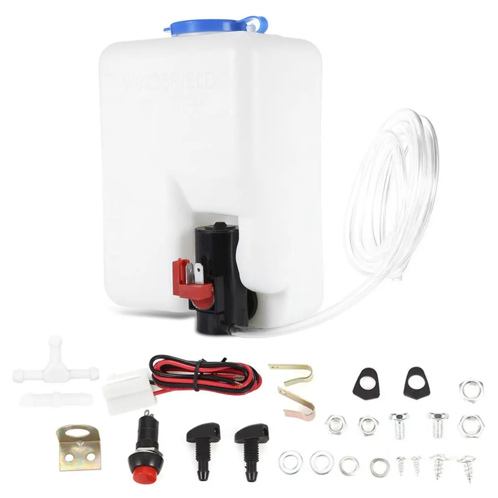 

Washer Tank Pump Bottle Kit Universal Windshield Wiper Systems Quality Reservoir