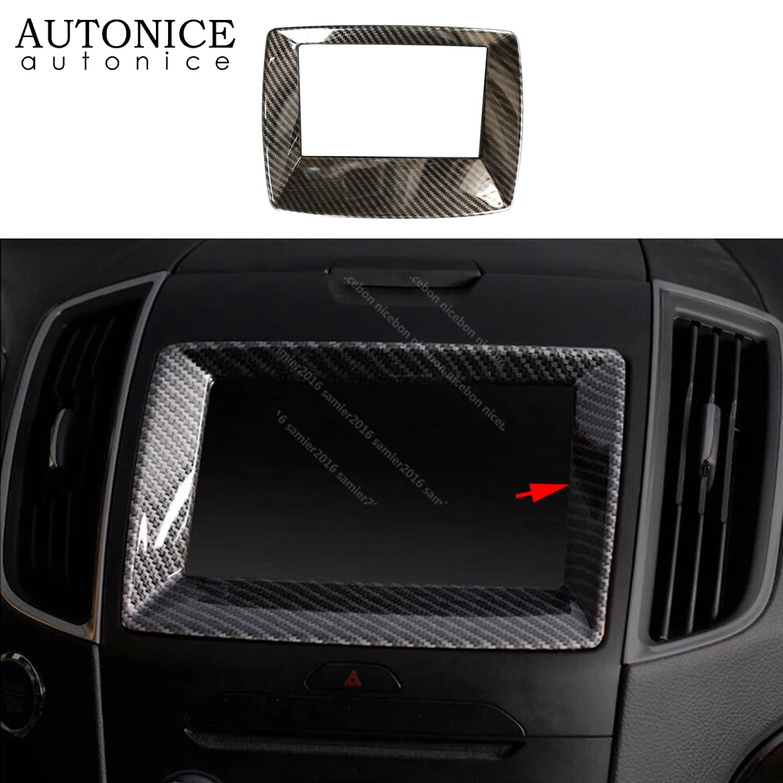 Цветная внутренняя Центральная рамка навигации из углеродного волокна чехол