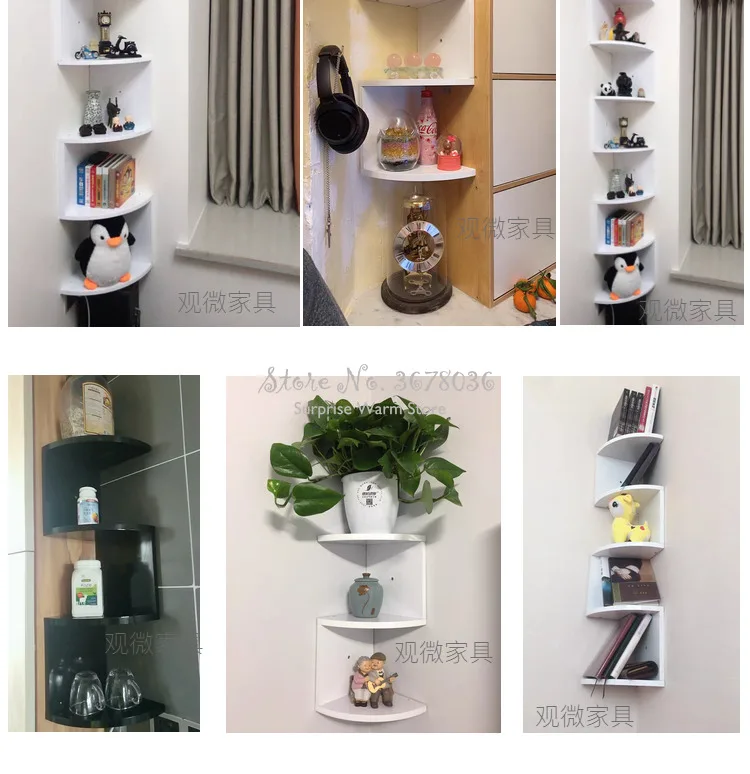 

Morden Partition Shelf Storage Rack Wall Mounted Corner Storage Bookshelf Living Room Bedroom Decoration Rack Easy To Install