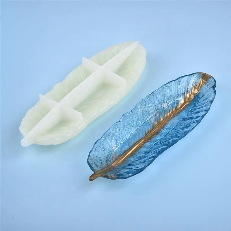 

DIY Feather Storage Box Tray Resin Crafts UV Epoxy Silicone Mold Resin Casting Molds For Resin Craft
