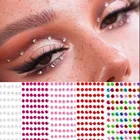 Стикеры 3D для лица, лицевые самоклеящиеся наклейки для ногтей, стразы, одноразовые наклейки, праздничное украшение, 437 шт.лист