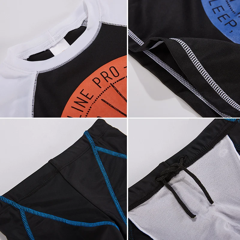 Костюм для серфинга с короткими рукавами мальчиков SPF 50 Одноцветный пляжный