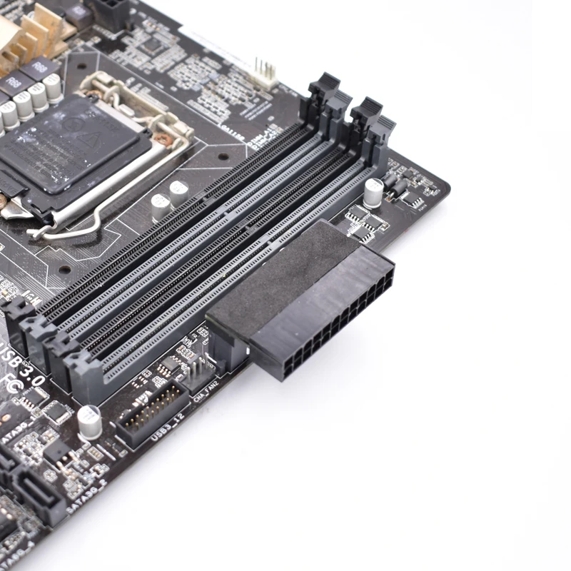 50 шт./лот прямоугольный адаптер ATX с 24 контактным штекером на 90 градусов для