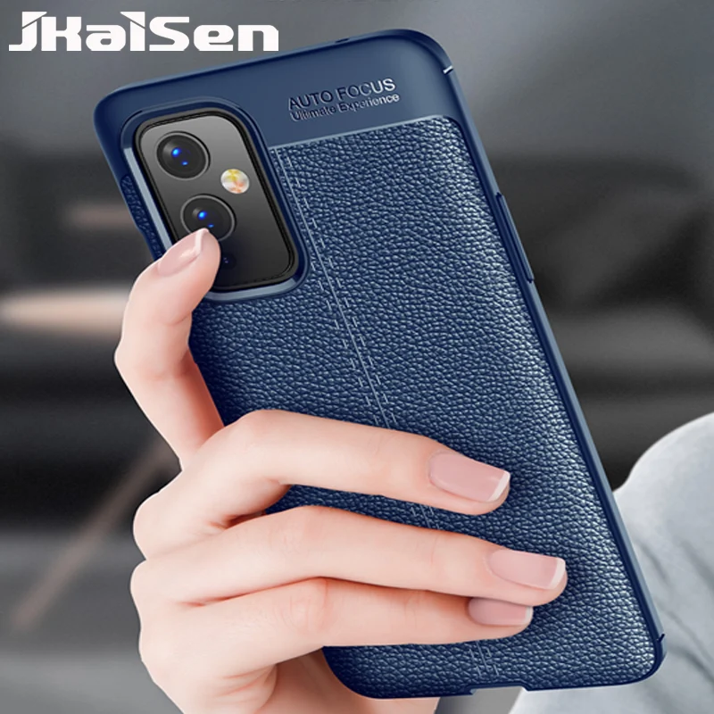 Кожаный противоударный чехол JKaiSen для телефона Oneplus 9 Pro силиконовый мягкий