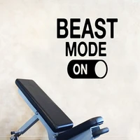 gym wall sticker fitness club vinyl decal quotes beast mode on wall decor phrase exercise slogan art mural removable %c2%a0c8033