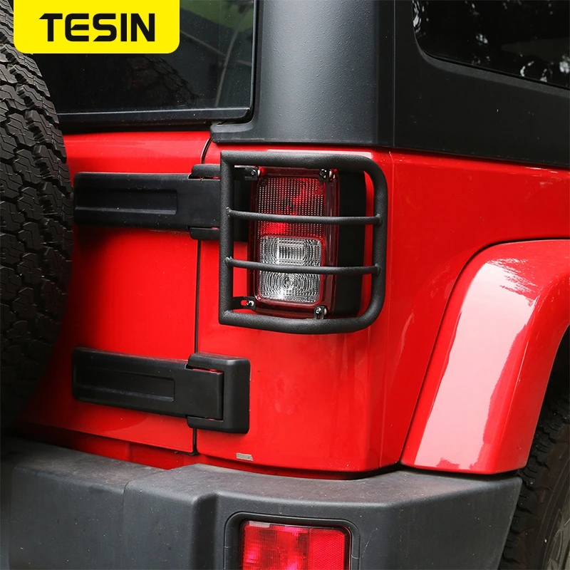 Защитная светильник шка для заднего фонаря TESIN металлическая Jeep Wrangler JK 2007 + черные