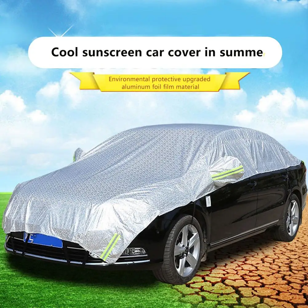 

5,4x2,5 м наружный защитный чехол для автомобиля, полные автомобильные Чехлы, снегозащитный солнцезащитный водонепроницаемый пылезащитный ун...