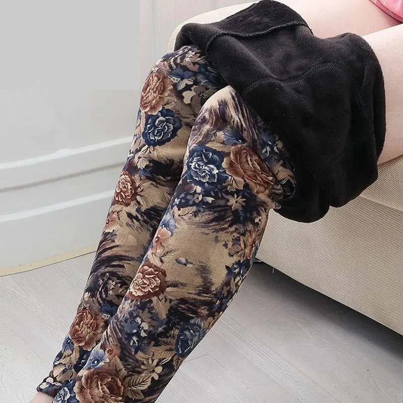 

2020 New Sexy Leggings Women Plus Velvet Thick Pants Lady Fitness Winter Warm Street Outer Wear Big Size Thermal Trouser L20