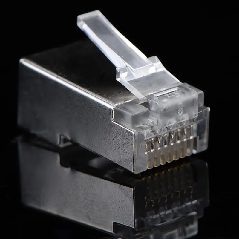 Лидер продаж 10 шт./лот металлическая экранированная CAT5E RJ45 8P8C сетевая модульная