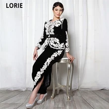 LORIE Karakou – robe de soirée en dentelle blanche, élégante tenue de soirée en velours, manches longues, sur mesure, dubaï, 2020  (3)