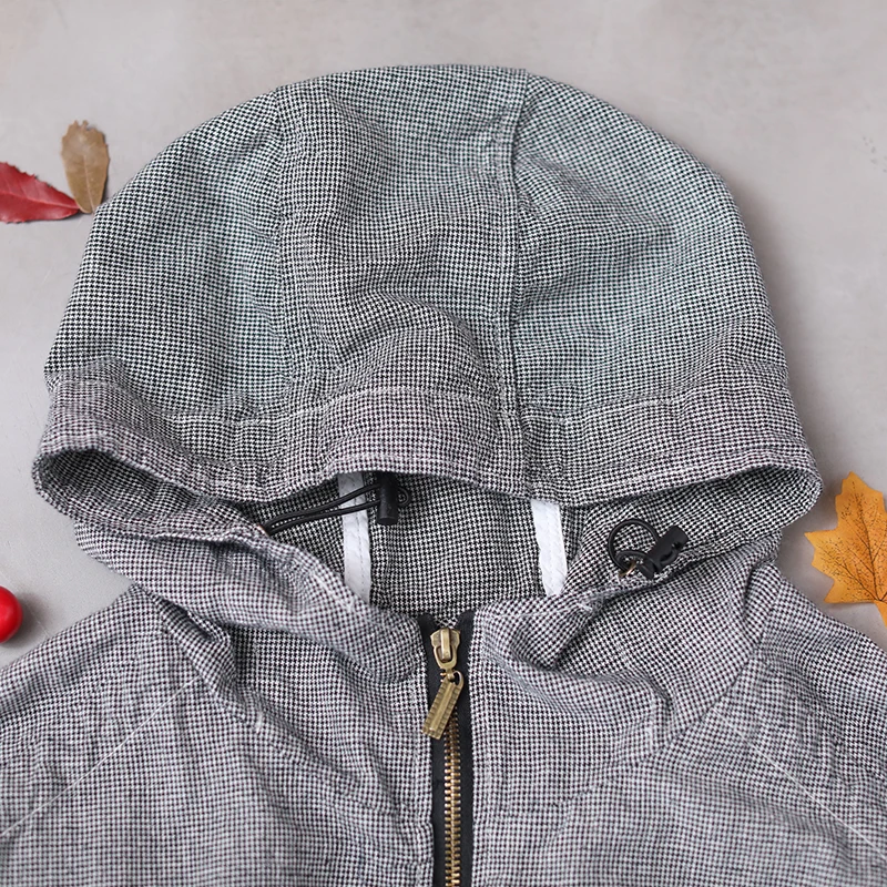 [EWQ] Autumn New Pattern Office Lady Style A-line Loose Full Sleeve Solid Color Zipper Hooded Collar Windbreak Coat AF890