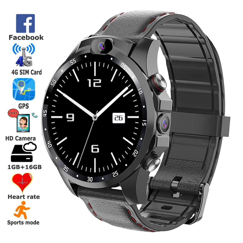 

Водонепроницаемые Смарт-часы с 4G, GPS, Wi-Fi, Sim-картой, 1 ГБ ОЗУ, 16 Гб ПЗУ, двойной камерой, четырехъядерный процессор MT6739, 800 мАч, спортивный трекер