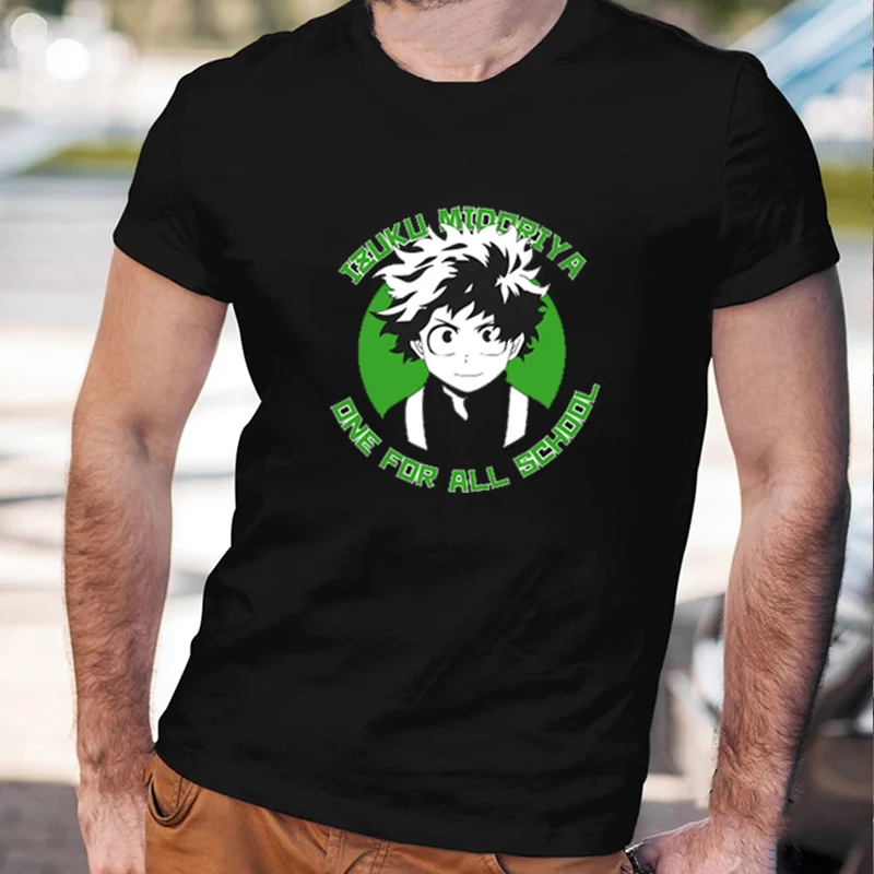 

Smash! Deku My Hero Academia Funny Cartoon T Shirt Men Boku No Hero Academia Anime Tops 100% Cotton O-neck Clothes Male