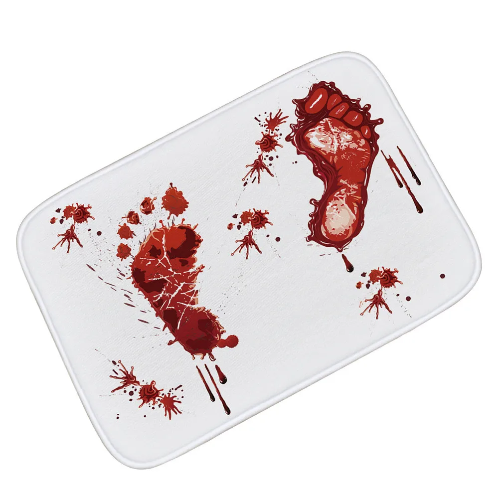 Blood Footprint Doormat Bath Mat Rug Water Non-slip Absorption Carpet new high quality Bathroom Kitchen Rugs Dropshipping | Дом и сад