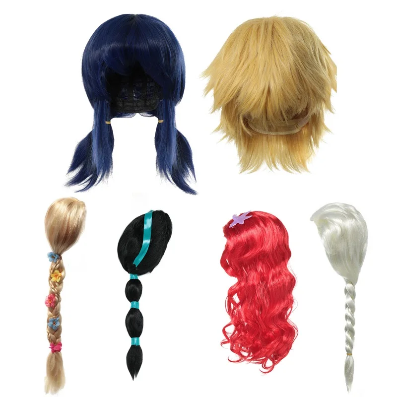Детский парик для девочек реквизит фотосъемки с героями мультфильмов коса