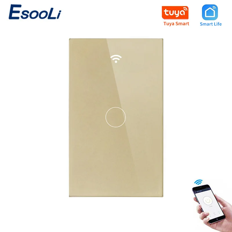 Умный настенный сенсорный выключатель EsooLi 1/2/3 клавиш Wi-Fi | Обустройство дома