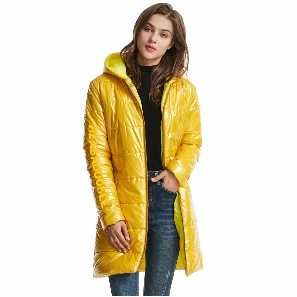 

New Beabadoobee Singer 2D Printing Men's and Women's Long Hooded down Jacket