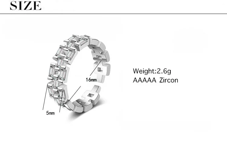 Роскошное женское кольцо с кубическим цирконием для помолвки серебряного цвета