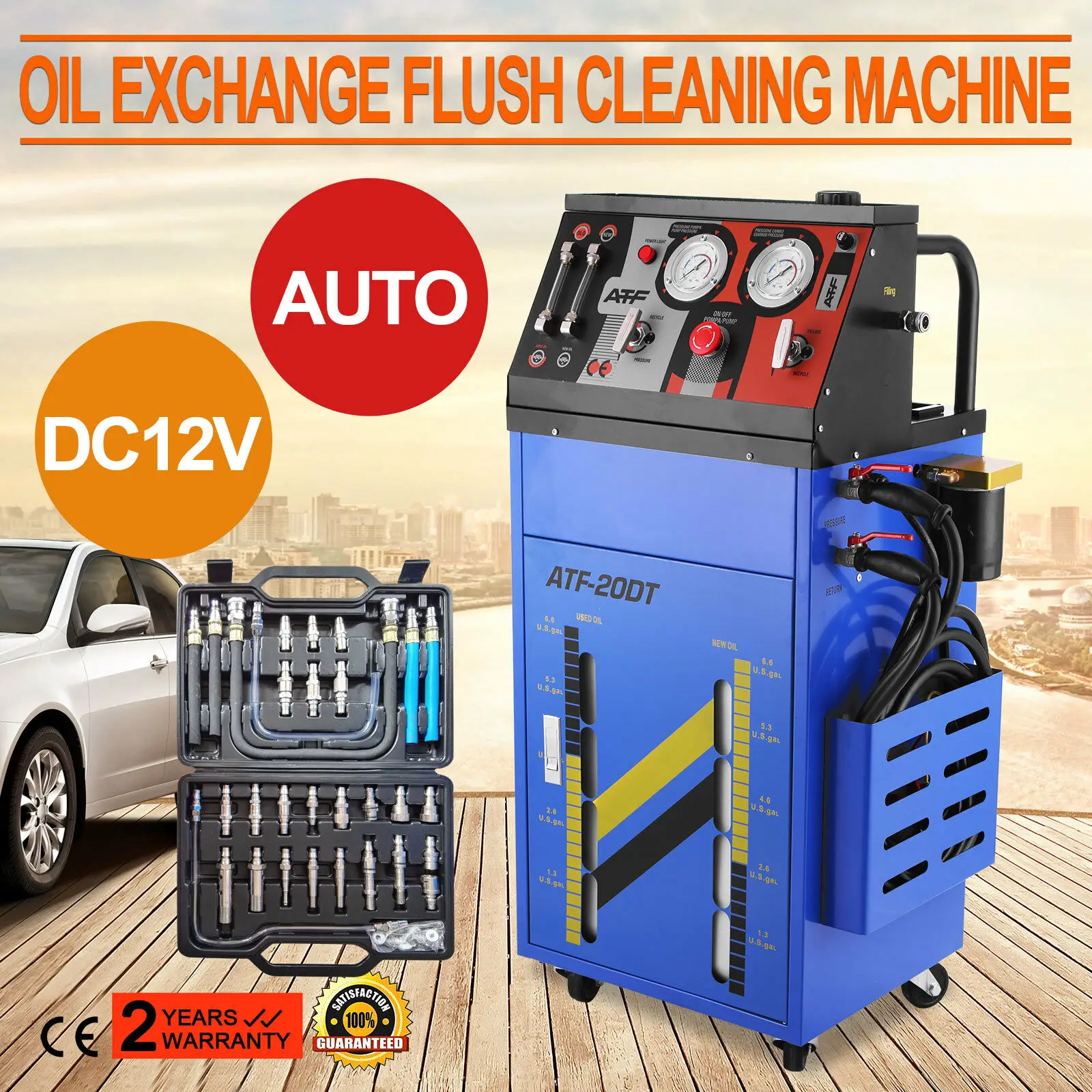 Flush Machine ATF-20 Auto Gearbox Cleaning Fluid Oil Machine 60PSI Transmission Flush Machine for Small Gasoline Motor Car