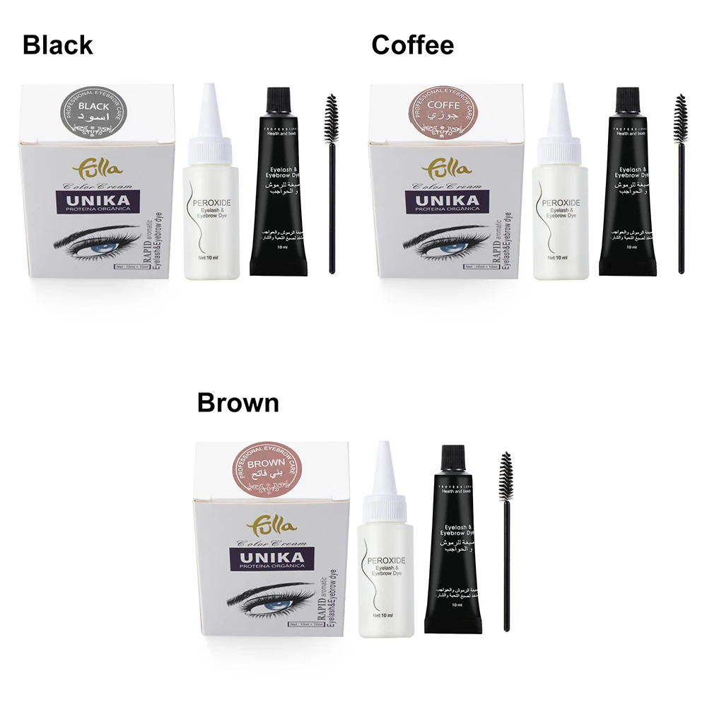 1 Set Eyebrow Dye Kit Eyelashes Cream Professional Natural Plant Color Brow Tint Brown Black Gel Easy | Красота и здоровье