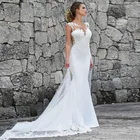 Свадебные платья в стиле бохо с рукавами Русалка, Тюлевая аппликация, кружевное свадебное платье в арабском стиле Дубая, свадебное платье, свадебное платье, Vestido De Noiva