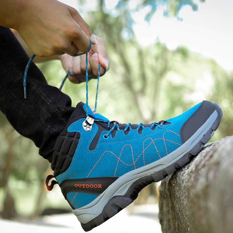 Winter Man Hiking Shoes Waterproof High Top hunting Tourism Mountain Shoes Durable Trail Footwear Leather Nonslip Tactical Boots