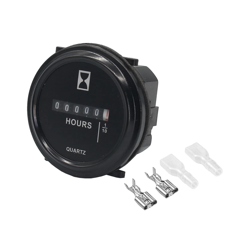 

Hour Meter Counter Timer for Marine Boat Car Tractor Engine Hourmeter Round Waterproof Gauge 6-80V