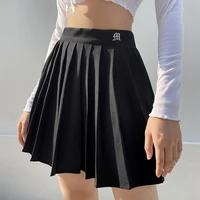 women high waist pleated skirt sweet cute girls dance mini skirt cosplay black white skirt female mini skirts short
