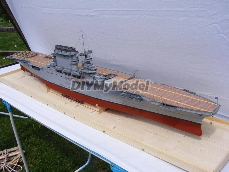 DIYMyModeI-portaaviones de EE. UU., Kit de maqueta de papel artesanal DIY de 1:200, rompecabezas de juguete hechos a mano, utillaje de pel&iacute;cula-1