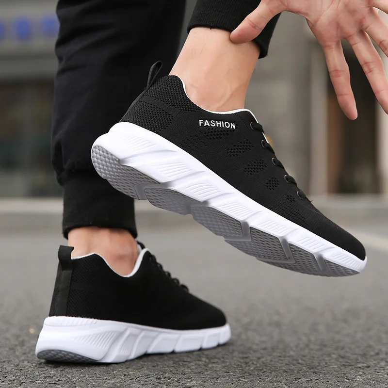 

New Arrival Running Shoes For Men Black Mesh Men Shoes Light Weight Mens Jogging Shoes Breathable Summer Sport Shoe Men Cheap