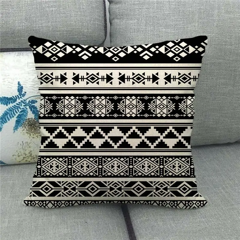 Наволочка из Индии ацтексов наволочка для подушки черная гоэлектрическая
