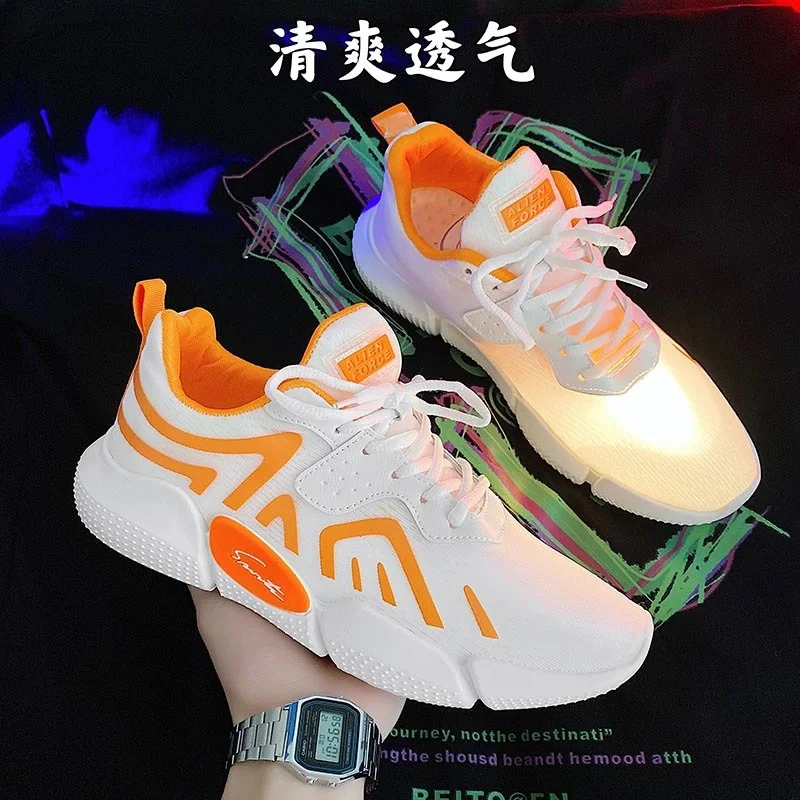 

2021 Summer New Men's Sports Shoes Mesh Breathable Casual Men's Shoes Net Red Tide Shoes Student Shoes