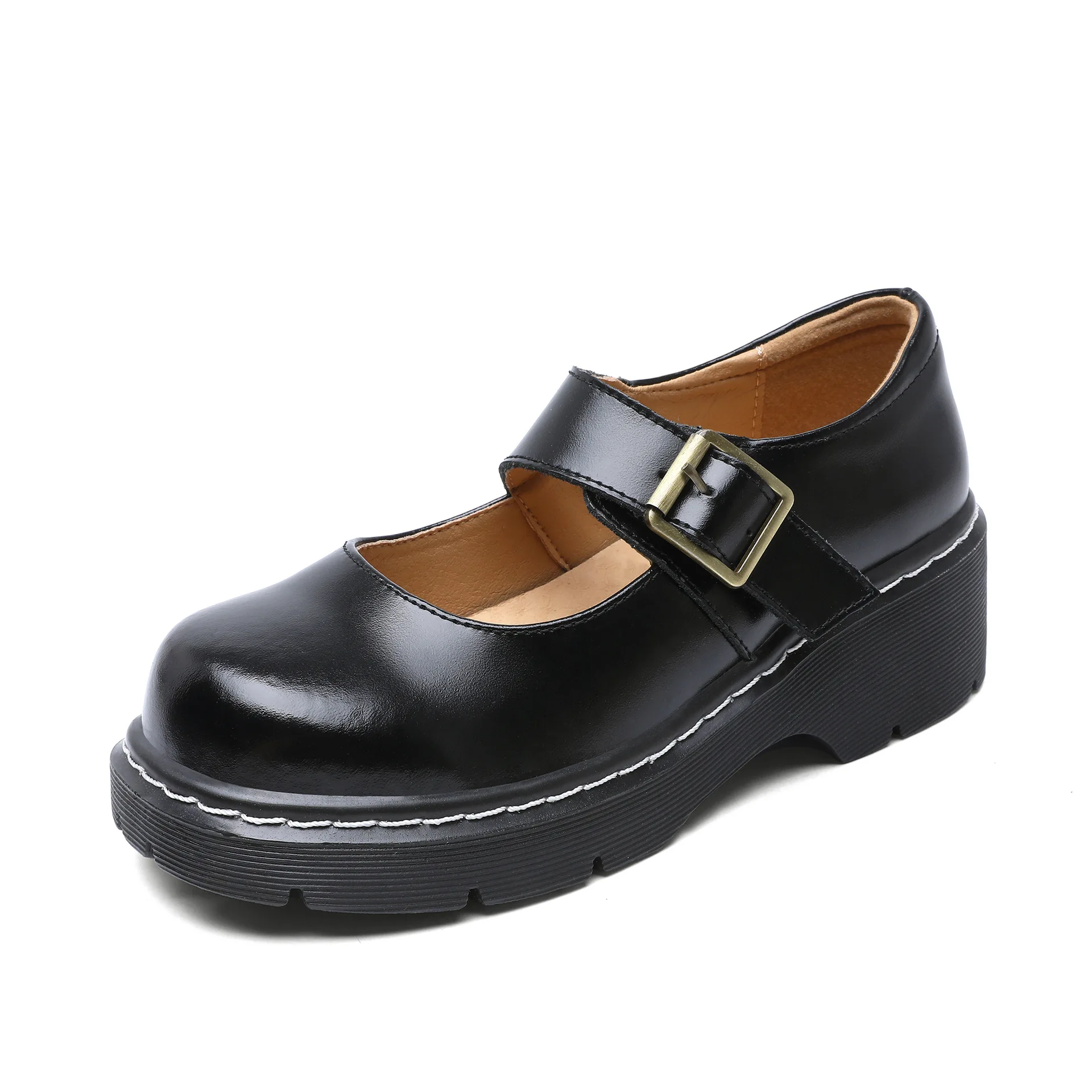 

Oxford Shoes Women 2021 Genuine Leatherr Women Shoes Student Casual Mary Jane Shoes JK Uniform Shoes Lolita Martens Pumps Mujer