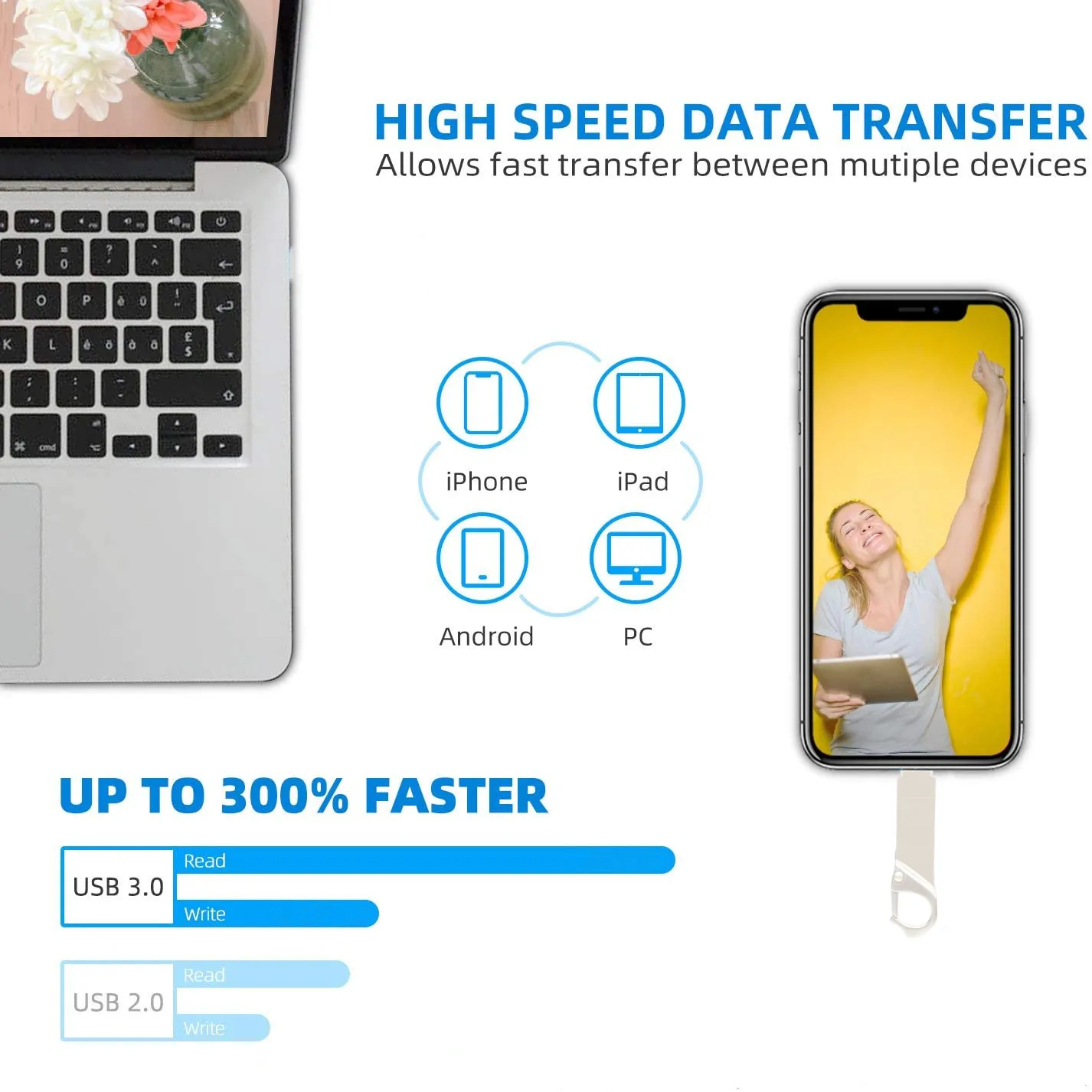 USB-флеш-накопитель для iphone 13 12 11 X 9 8 7 6 5s se металлический OTG 16 ГБ 32 64 128 256 ipad ios ПК |