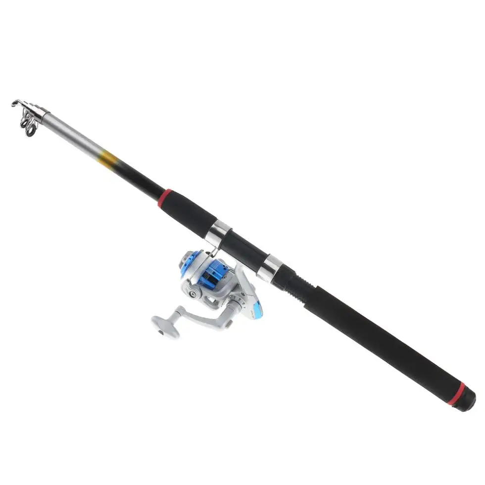 2 4 м Удочка катушка леска комбо полный набор 3000 серий спиннинговая полюс с